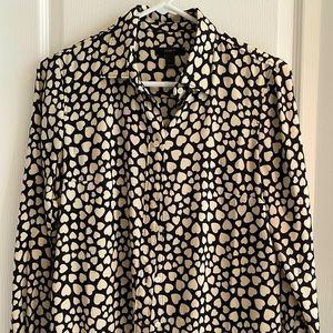 Silk heart blouse J Crew